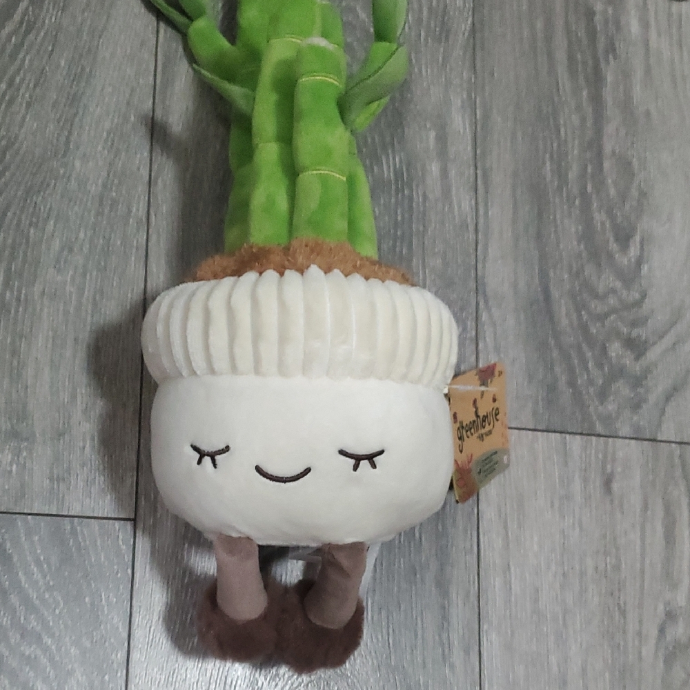 Russ Greenhouse Smiling Plush Malia Green Bamboo Plant Plush Toy